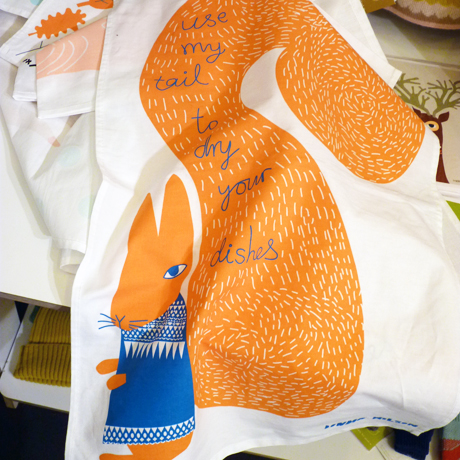 Donna Wilson squirrel tea towel