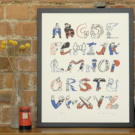 Helen Lang's London A-Z print