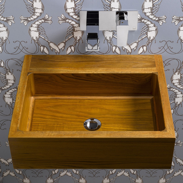 Geo basin with wallpaper