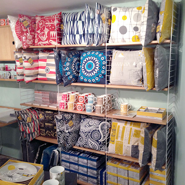 Mini Moderns Pop-Up Shoppe shelves of products