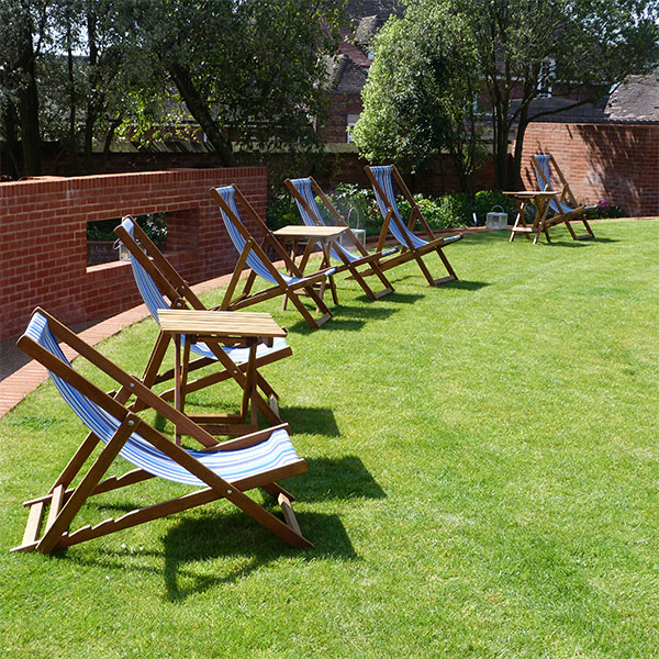 Magdalen Chapter Hotel Exeter deck chairs